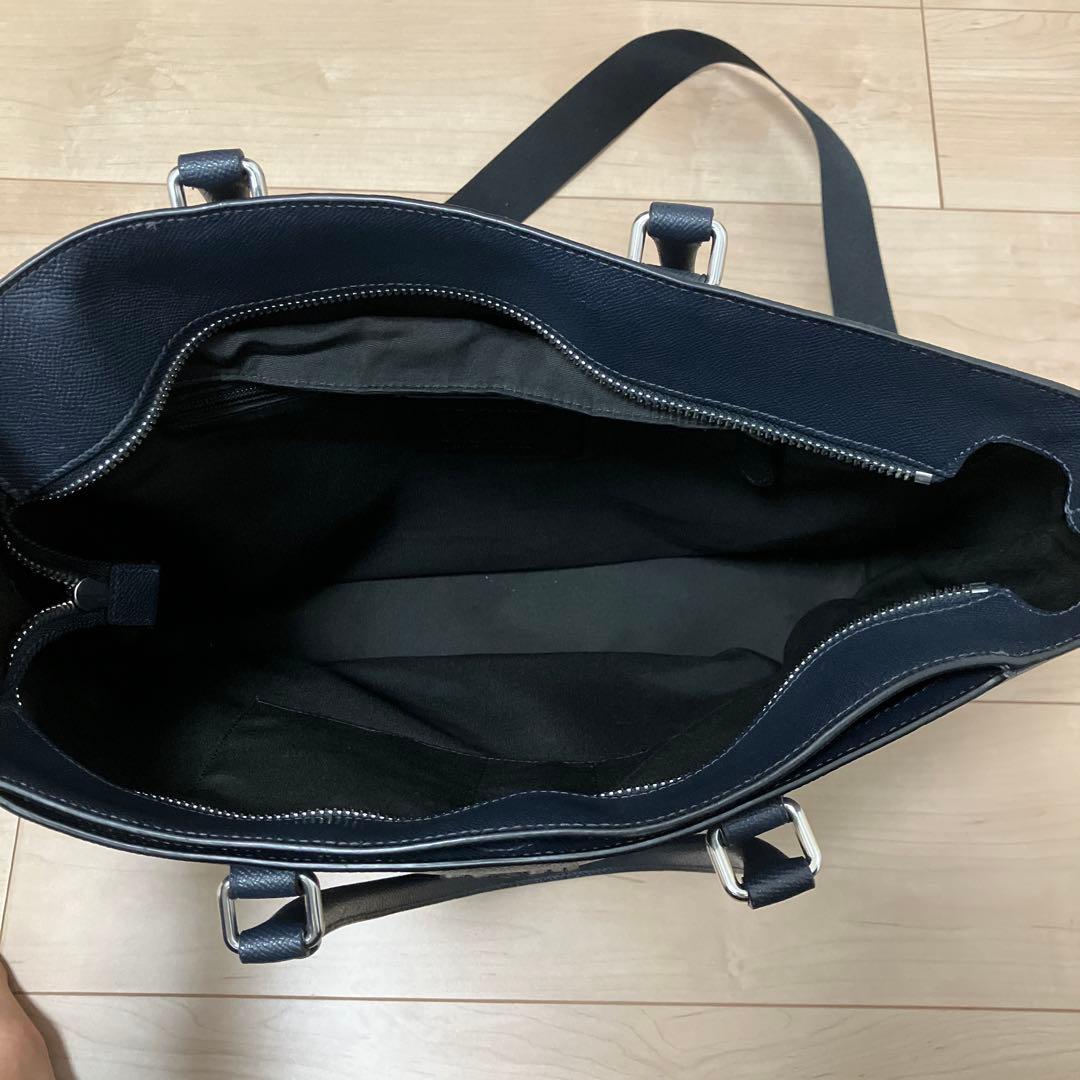 COACH ビジネスバッグ ネイビー　レザー トートバッグ