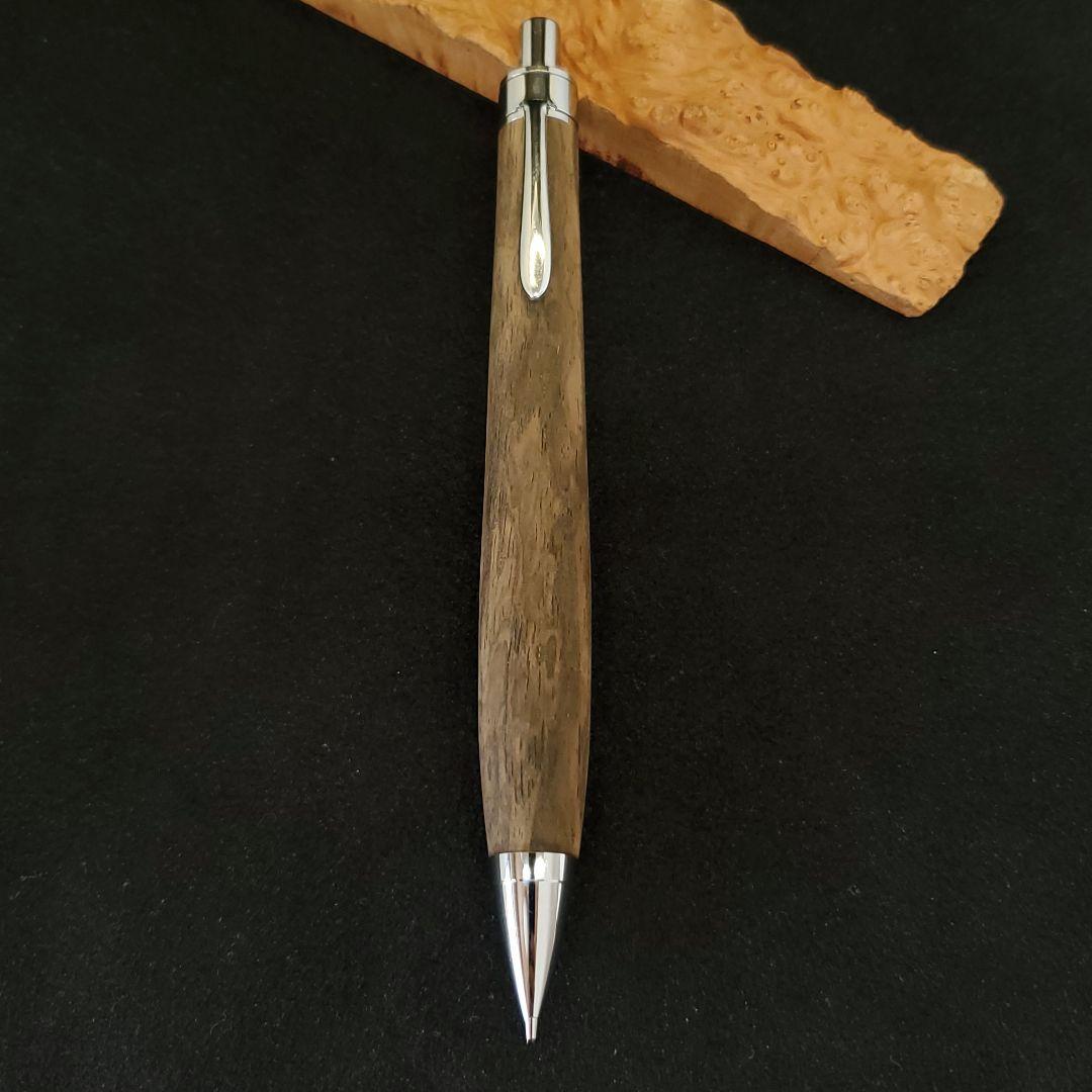 No.25ハンドメイド木軸シャーペン黒柿