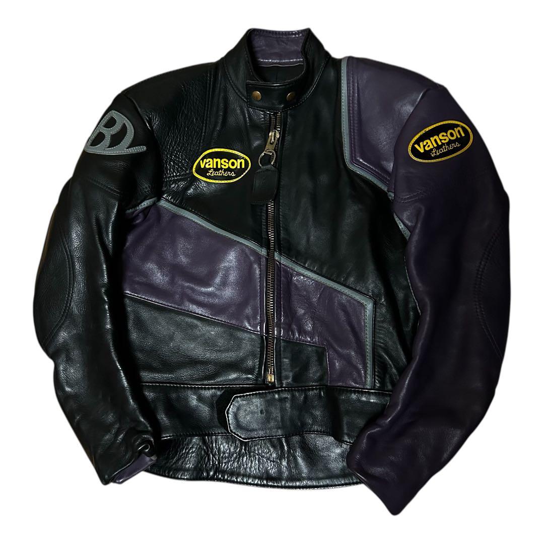 レア USA製 VANSON シングル ライダース ジャケット 38 TALON