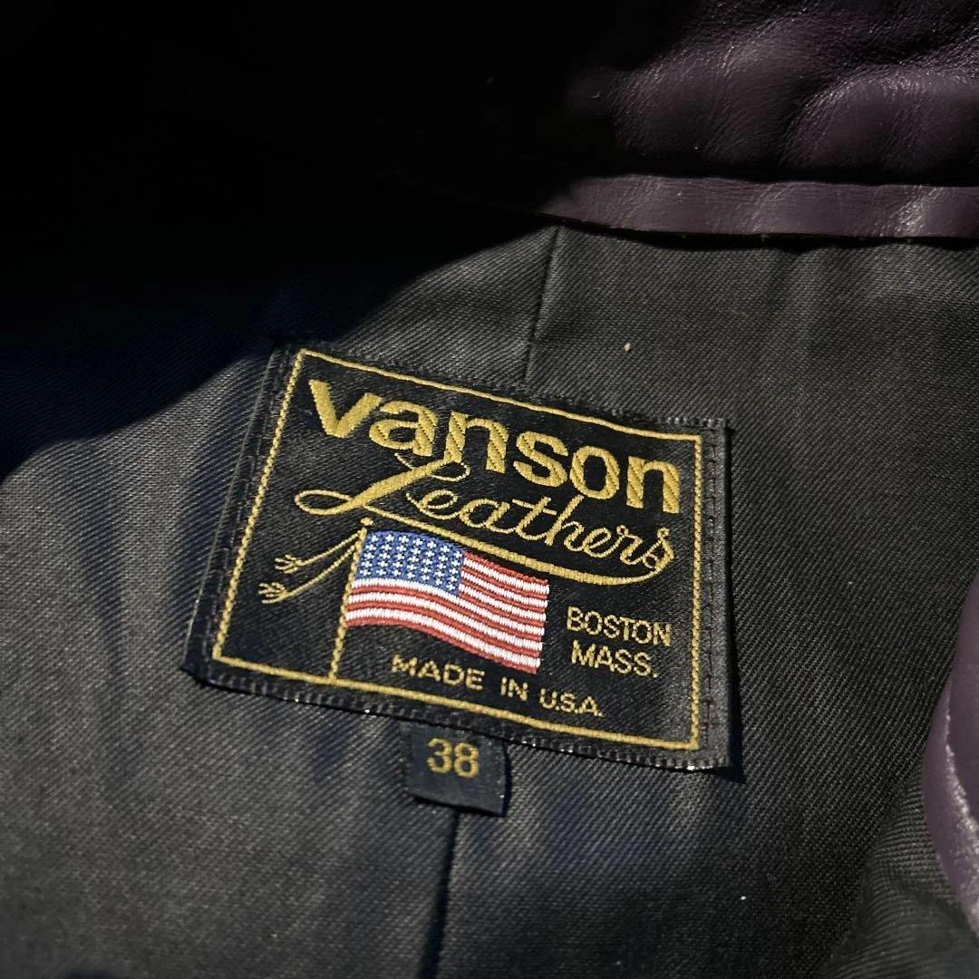 レア USA製 VANSON シングル ライダース ジャケット 38 TALON