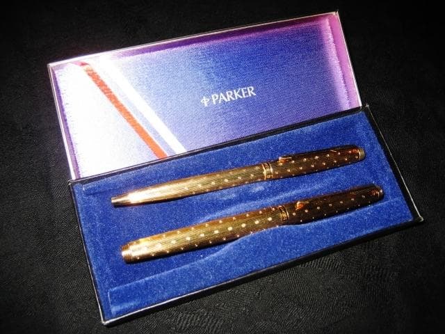 フランス製　パーカー　75　 14金　バルレー　貴婦人の涙　万年筆　ボールペン