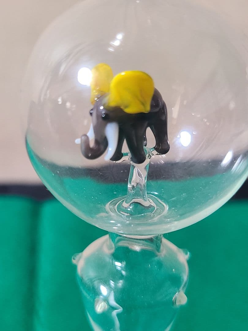 オーストリア　アンティークビミニ　レース吹きガラス