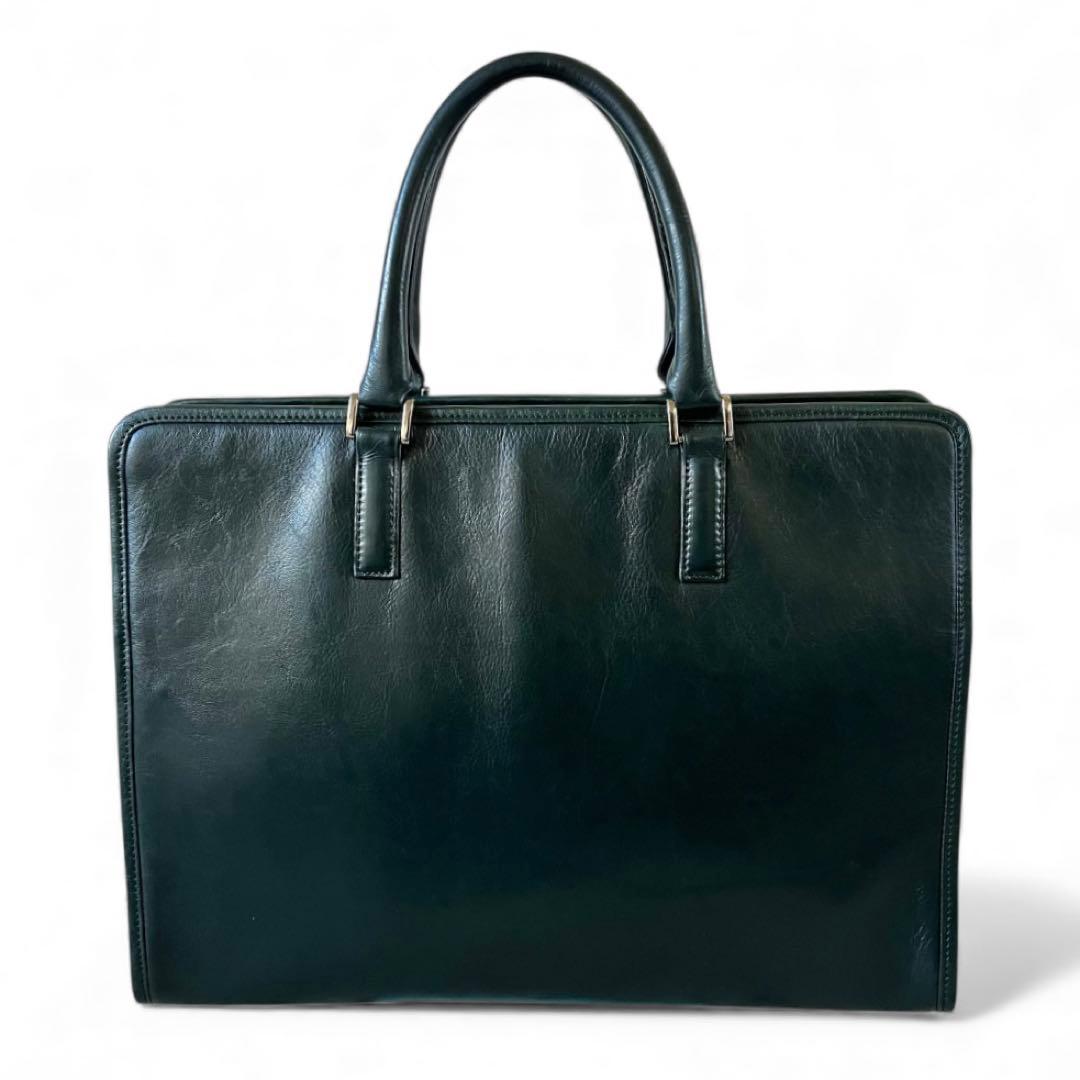 2way ビジネスレザーファクトリー ビジネスバッグ グリーン ショルダーバッグ