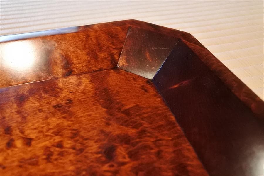 黒田乾吉作　木製塗盆　長形　黒田辰秋 長男