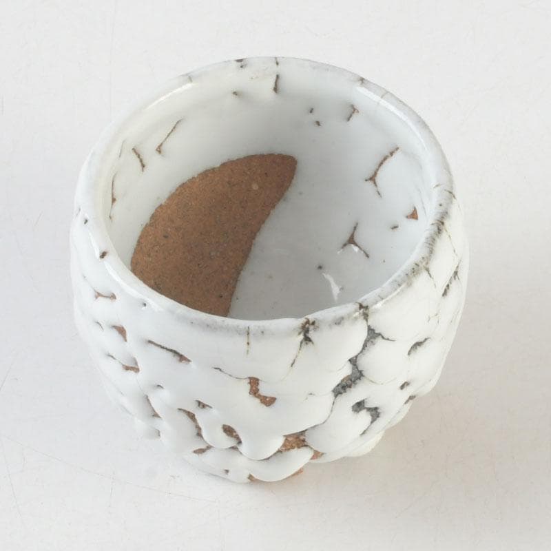 バラ　萩焼　三輪休雪造　盃　ぐい呑　共箱　V　9573