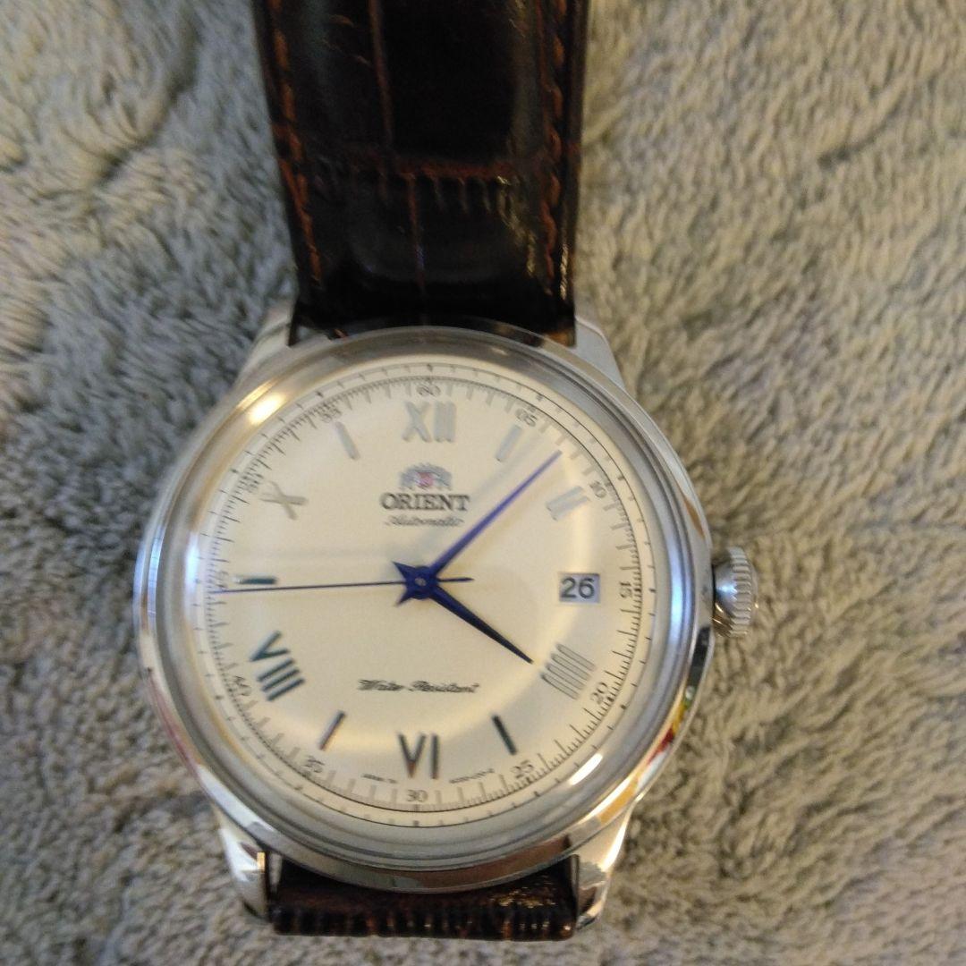 ORIENT 自動巻き時計 ホワイト文字盤