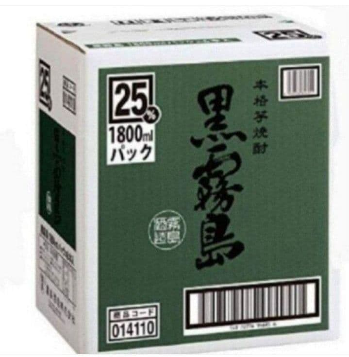 1315 黒霧島 芋 25度1.8Lパック 1ケ一ス( 6本入)