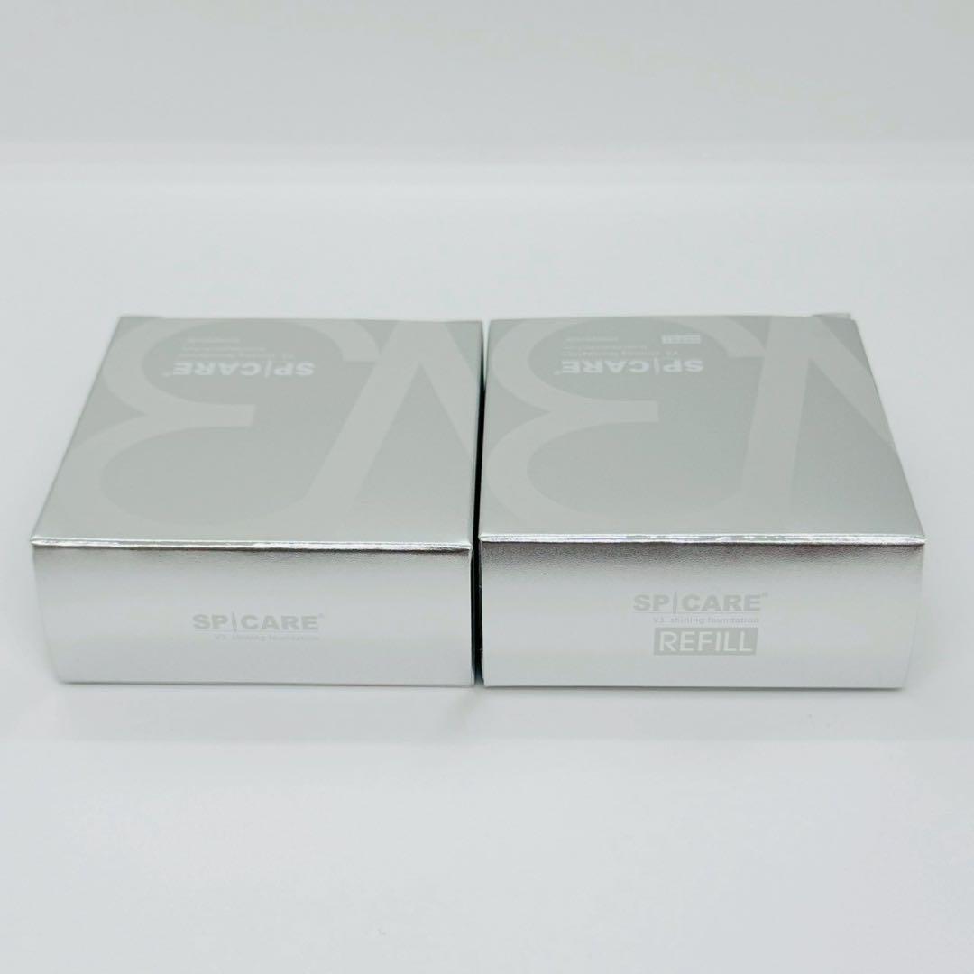 スピケア V3シャイニングファンデーション 本体+レフィル【正規品】ロット番号付