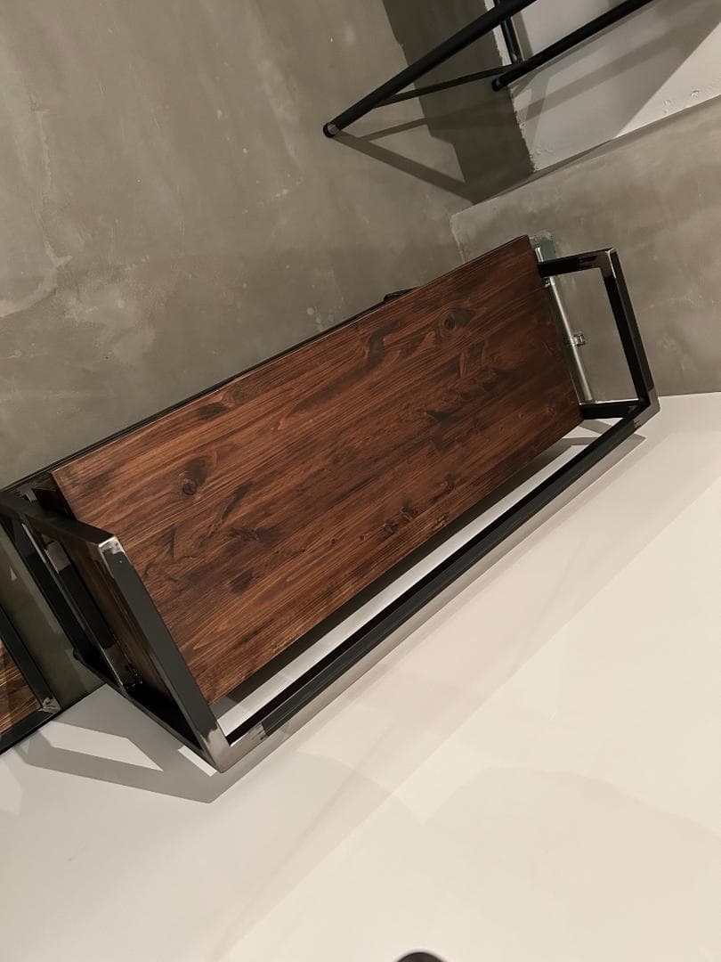 インダストリアルブランチ【シューズラックベンチ（展示品）】アイアン家具/手づくり