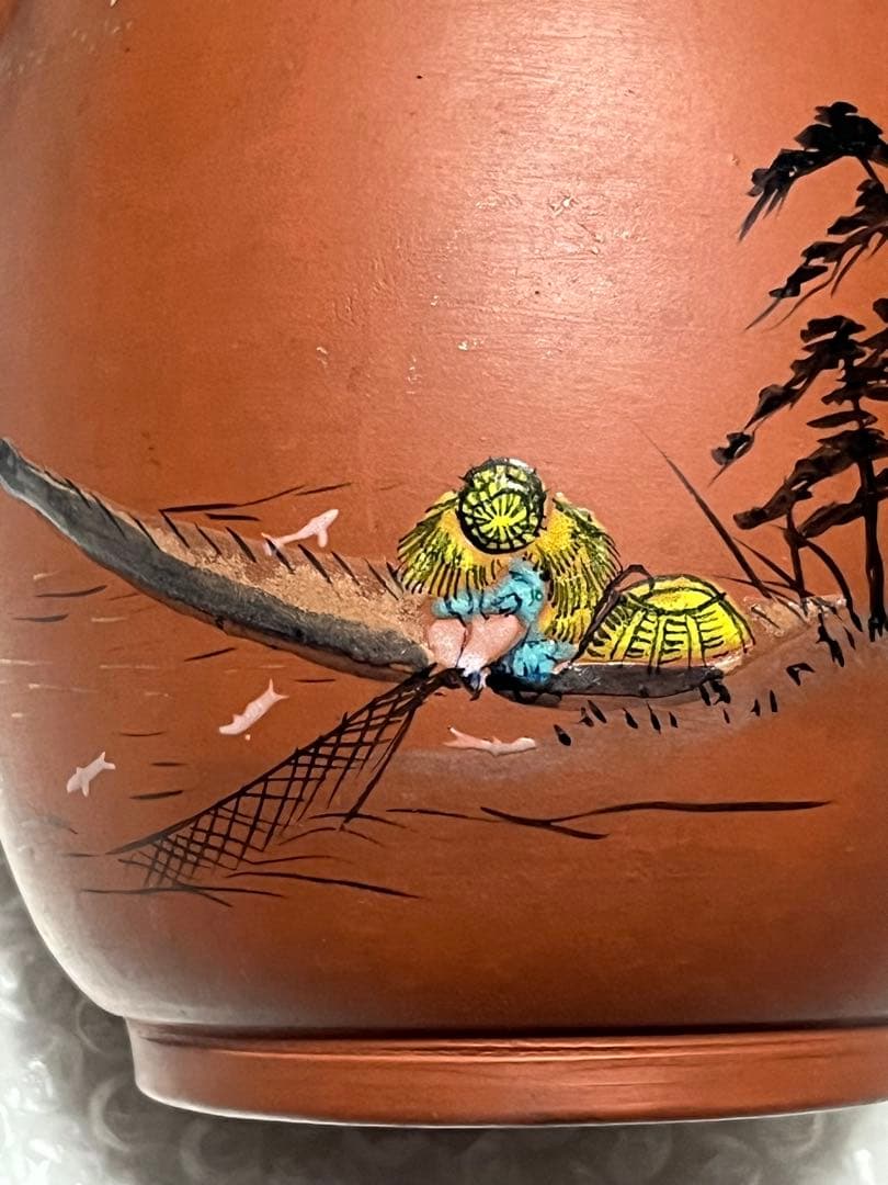 急須　ポット　茶器　常滑焼　雪香　朱泥