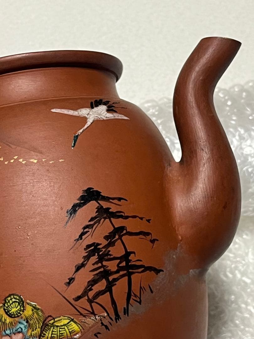 急須　ポット　茶器　常滑焼　雪香　朱泥