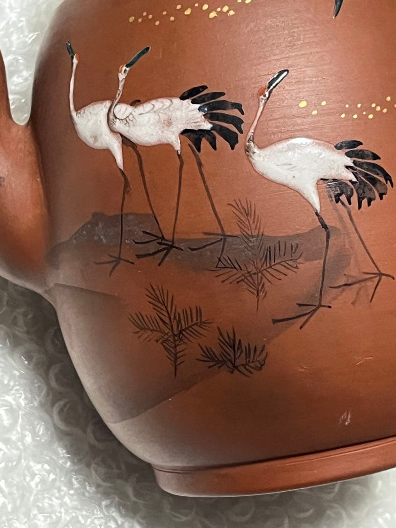 急須　ポット　茶器　常滑焼　雪香　朱泥