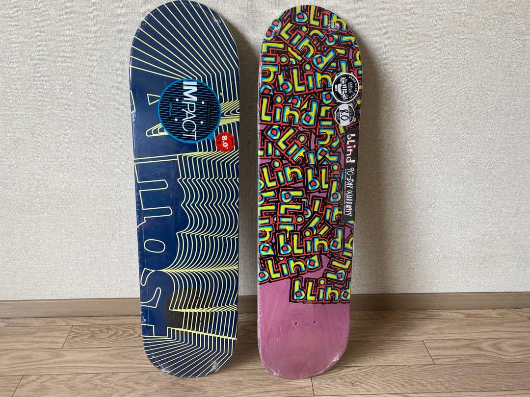 スケートデッキ　2枚セット　8インチ