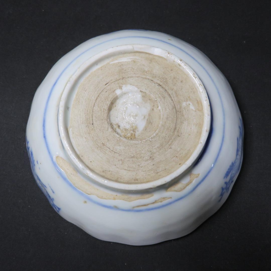 なます皿 3枚 古伊万里 色絵付 窯傷 松竹梅 江戸 明治 大正