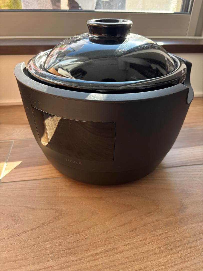 長谷園×siroca 全自動炊飯土鍋 かまどさん電気 SR-E111 3合炊き