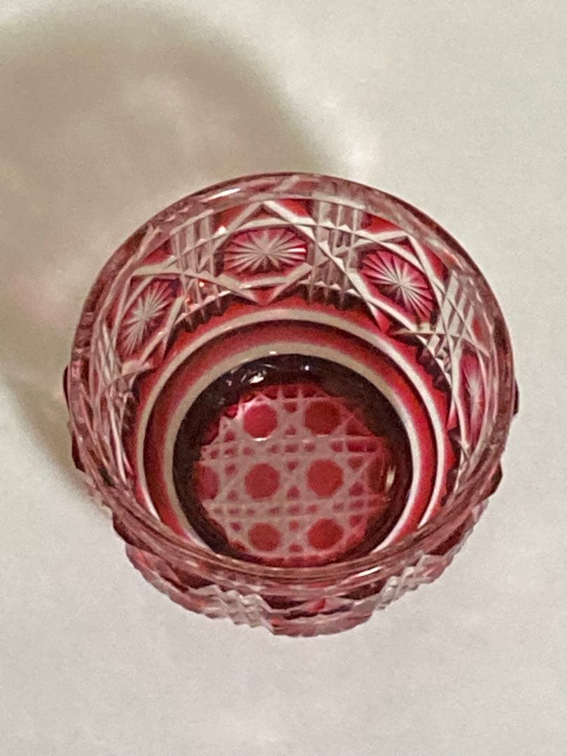 復元　島津　薩摩切子（金赤）