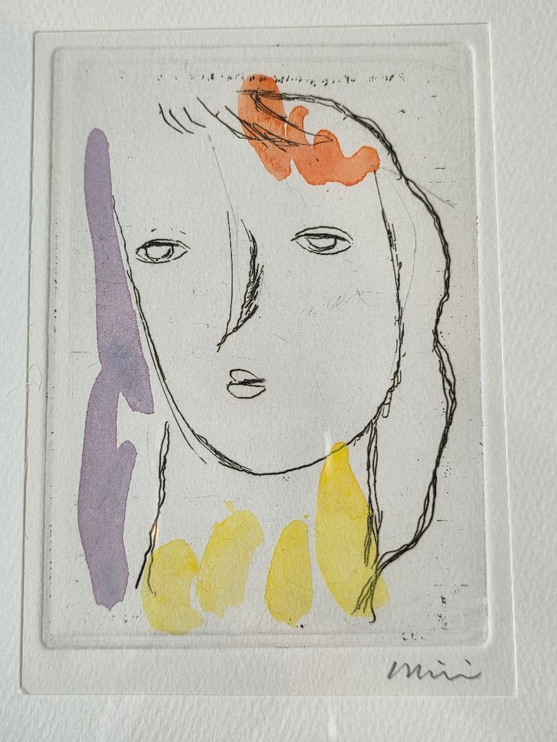 ミズテツオ 銅版画 顔シリーズ