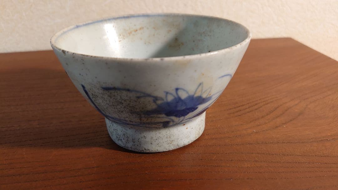 李朝　白磁 朝鮮 伊万里　染付　華草文　１客