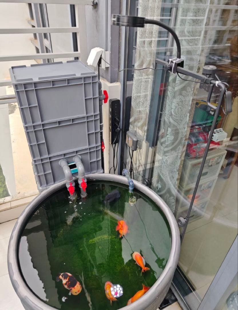 PSE認定ポンプ25w付き大型水槽用沈殿物理生物一体型濾過槽外部式濾過装置器濾過