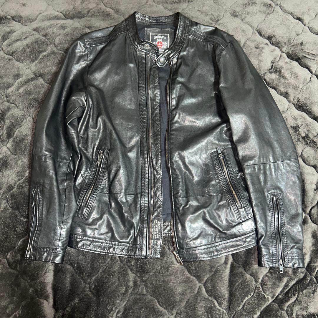 たい！DIESEL レザージャケット　シングルライダース　ゴートレザー