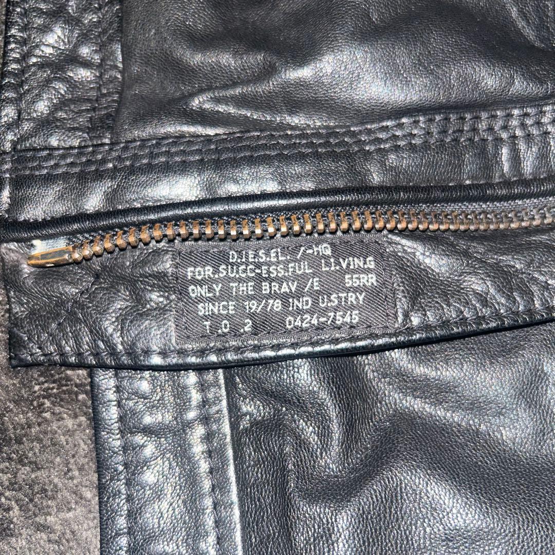 たい！DIESEL レザージャケット　シングルライダース　ゴートレザー