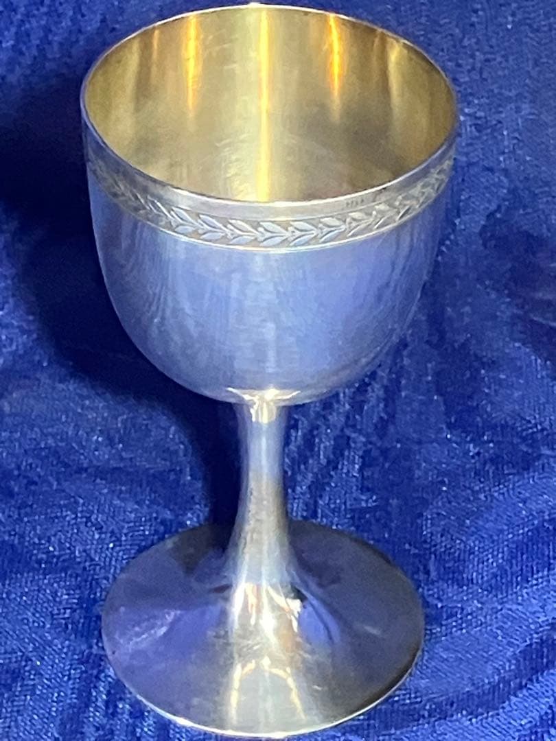 服部時計店　明治大正時代　銀杯　酒器　アンティーク　純銀　燕刻印