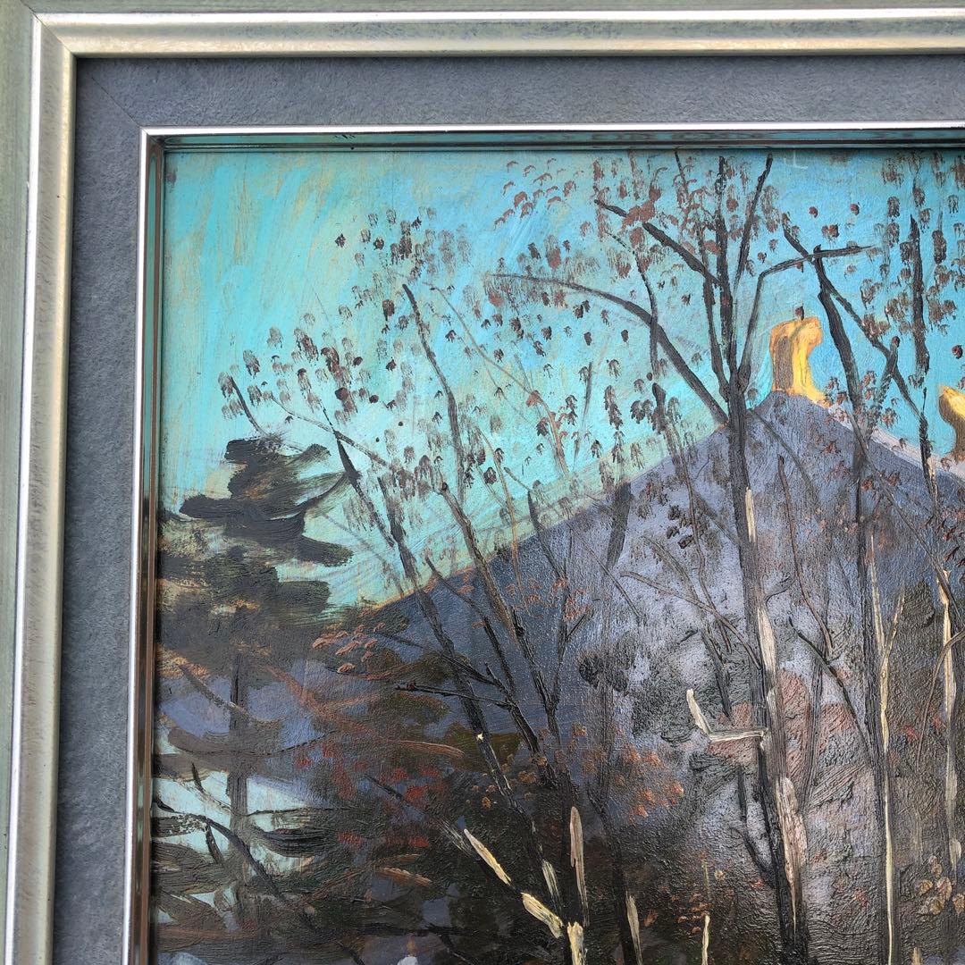 【油絵】三水公平/東大寺金堂（大仏殿）/古都奈良/真作/油彩/絵画/世界遺産