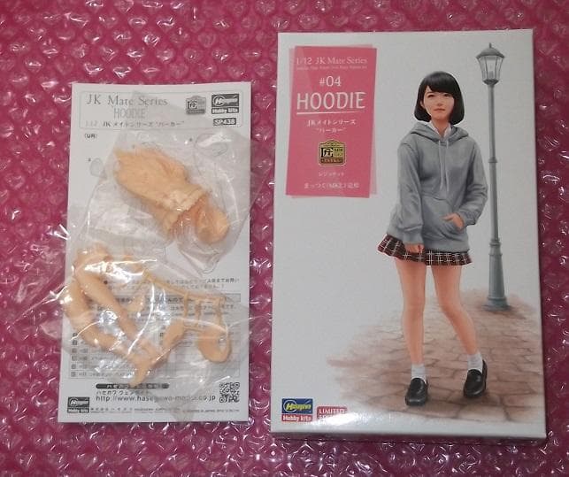 限定　ハセガワ　1/12　JKメイト 　パーカー　女子高生　未組立　レジンキット