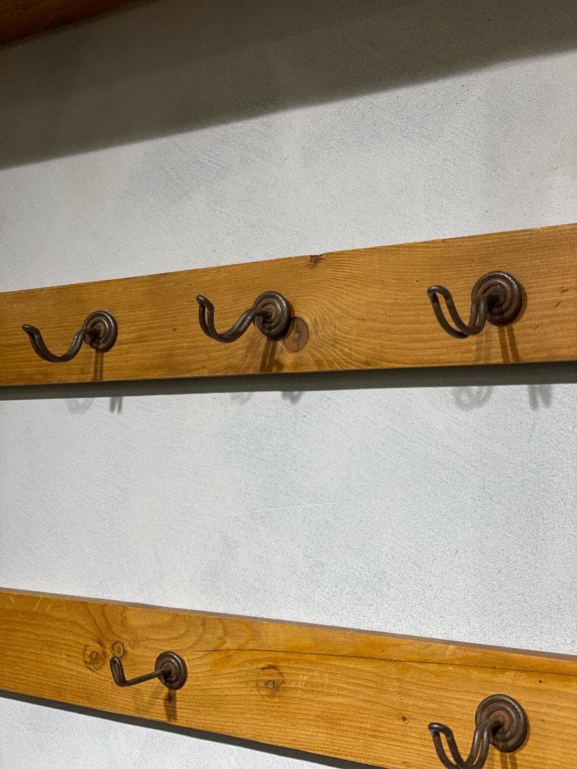 アンティーク パイン 壁掛 シェルフ ラック 棚 木製 フランス イギリス 希少