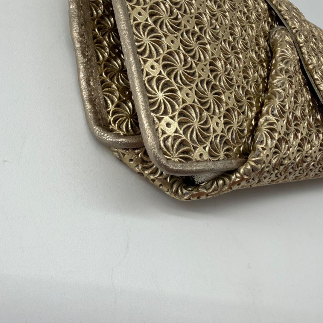 16456✨未使用✨ヒロコハヤシ 長財布 フラップ ジラソーレ ゴールド