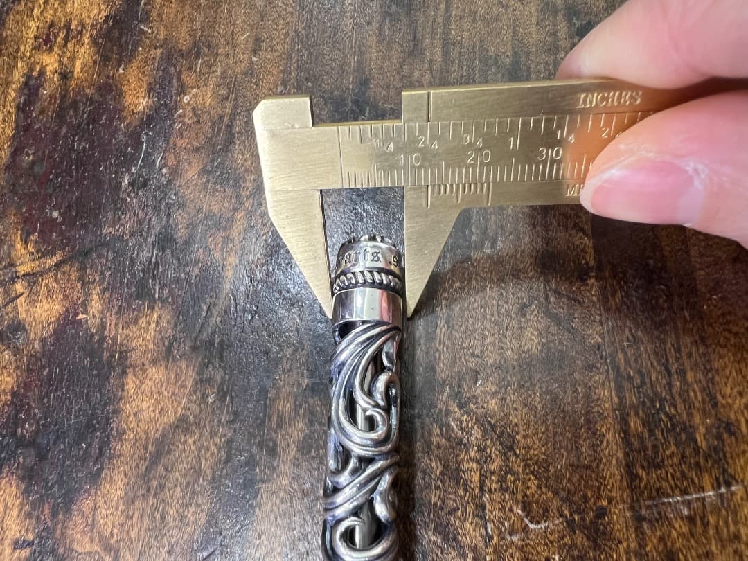 S925刻印有：重厚シルバーペンダントとしても使えるペン　SZB001