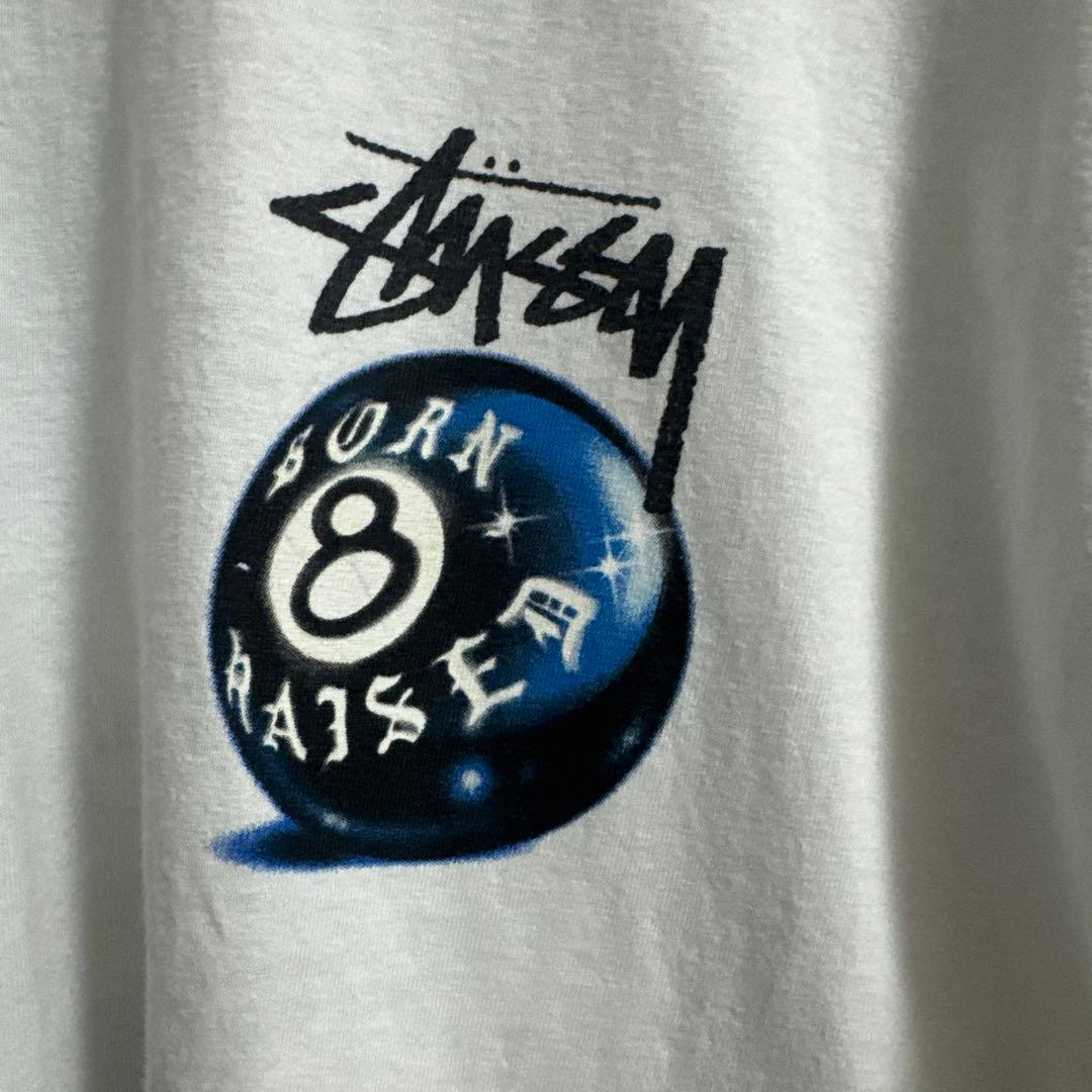 Stussy Born × Raised 8 Ball Tee\"White\"