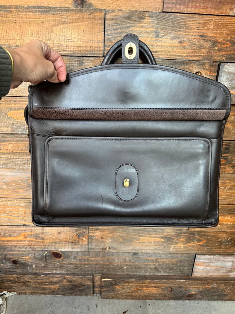 【美品　ストラップ付き】OLD COACH BUSINESS BAG