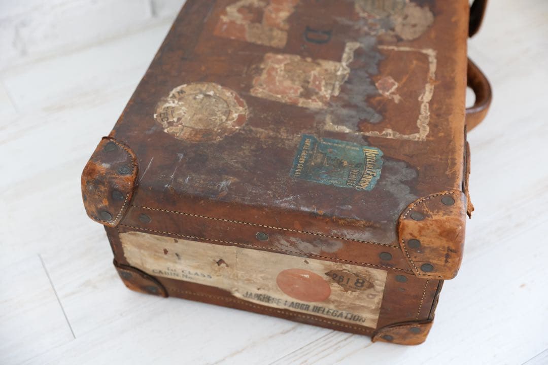 ヴィンテージ レザー ケース　ブラウン