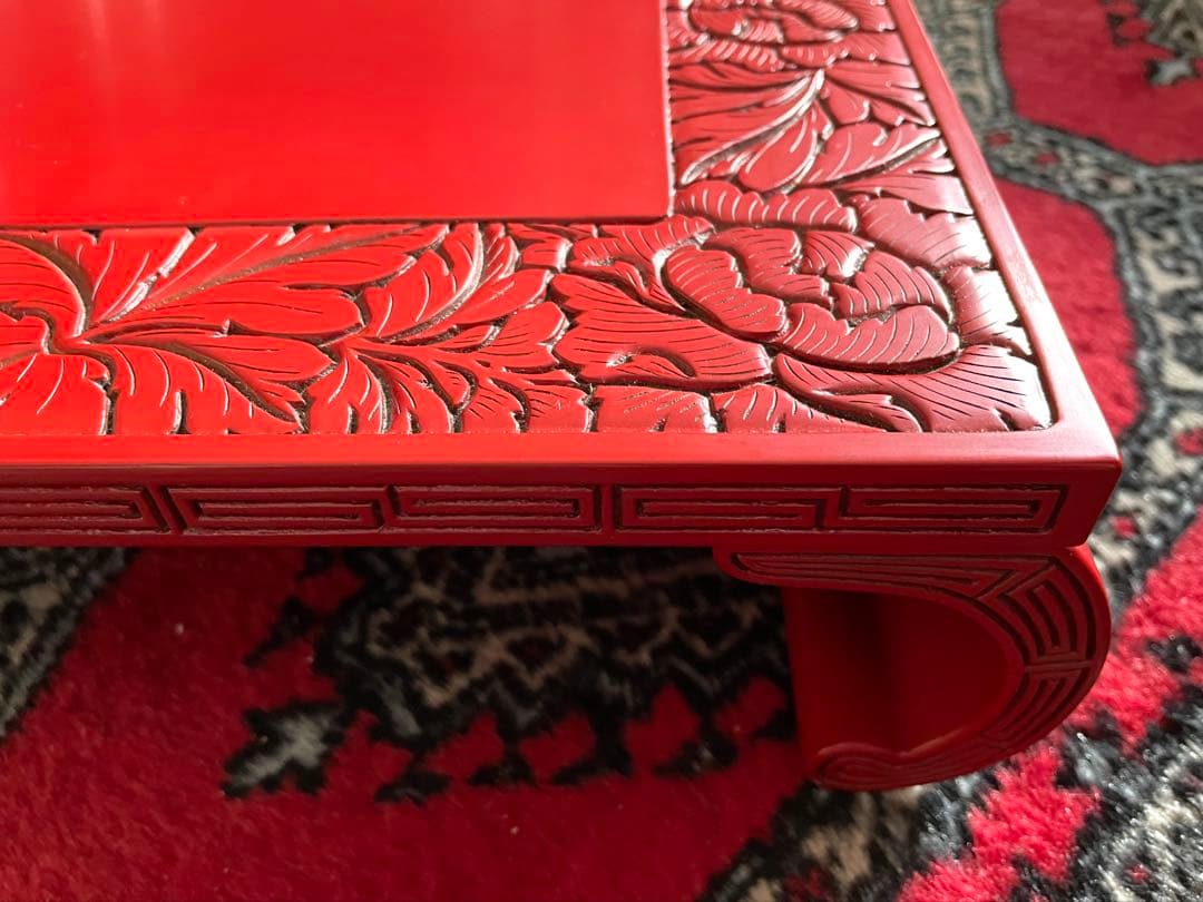 【希少品】村上木彫堆朱 花台