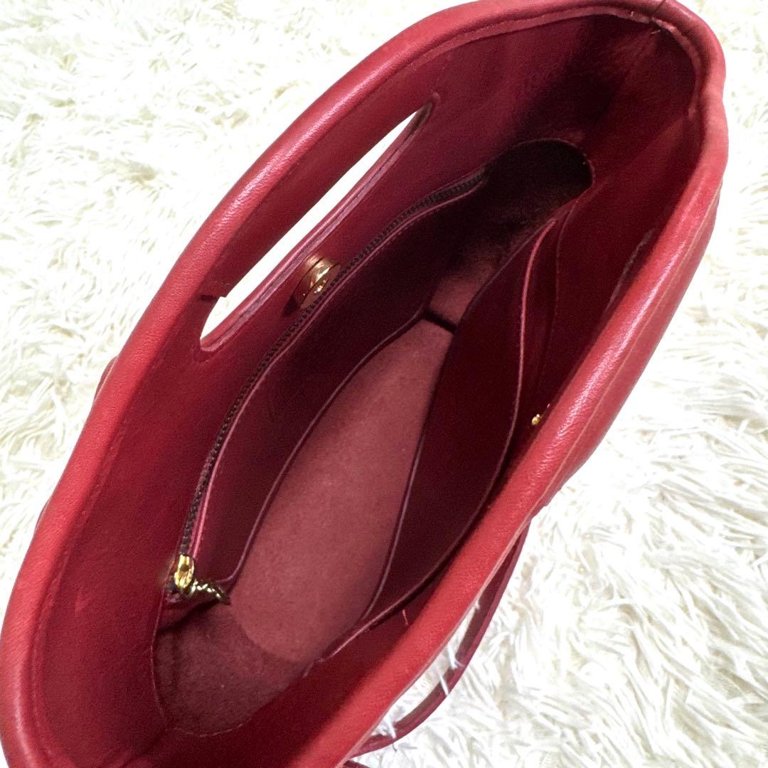 【美品】オールドコーチ 9993 2way ショルダーバッグ ハンド レザー 赤