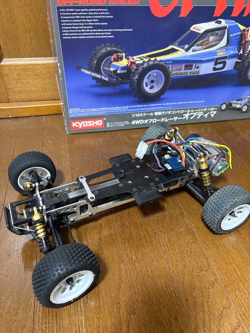 京商オプティマ (ターボオプティマ仕様) ボディー4枚、メカ一式とオプション付き