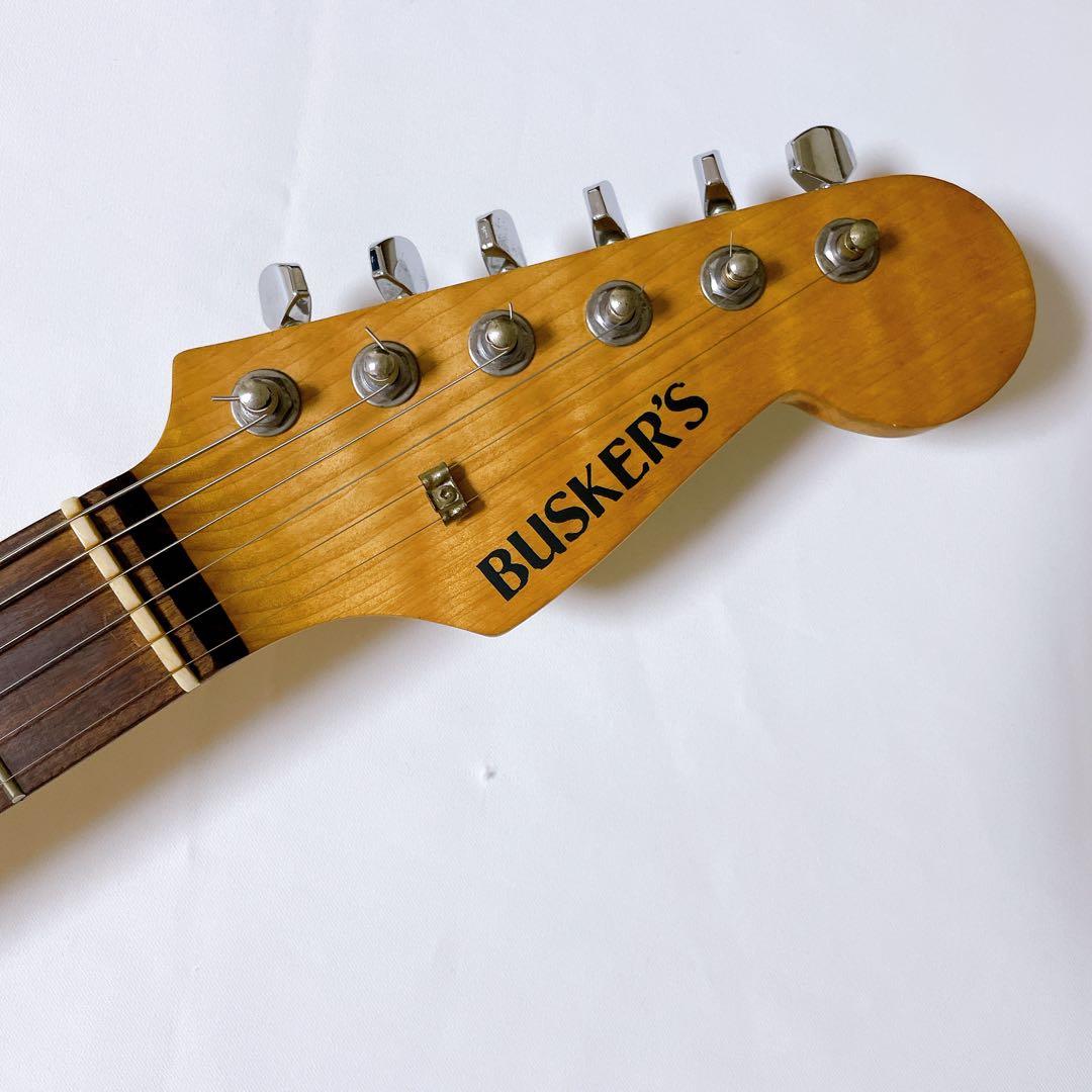 BUSKER'S 黒　赤　ストラトタイプ　エレキギター