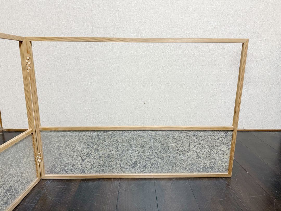 茶道具 杉縁 杉格子網代 風炉先屏風 裏銀砂子 両面使い 上透かし