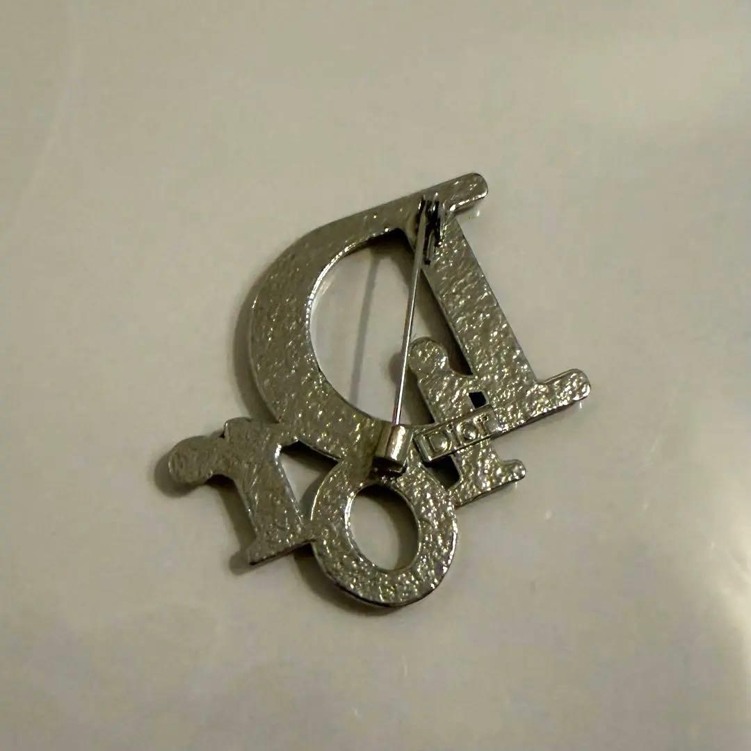 Dior ロゴブローチ ライトストーン付き ディオール 美品