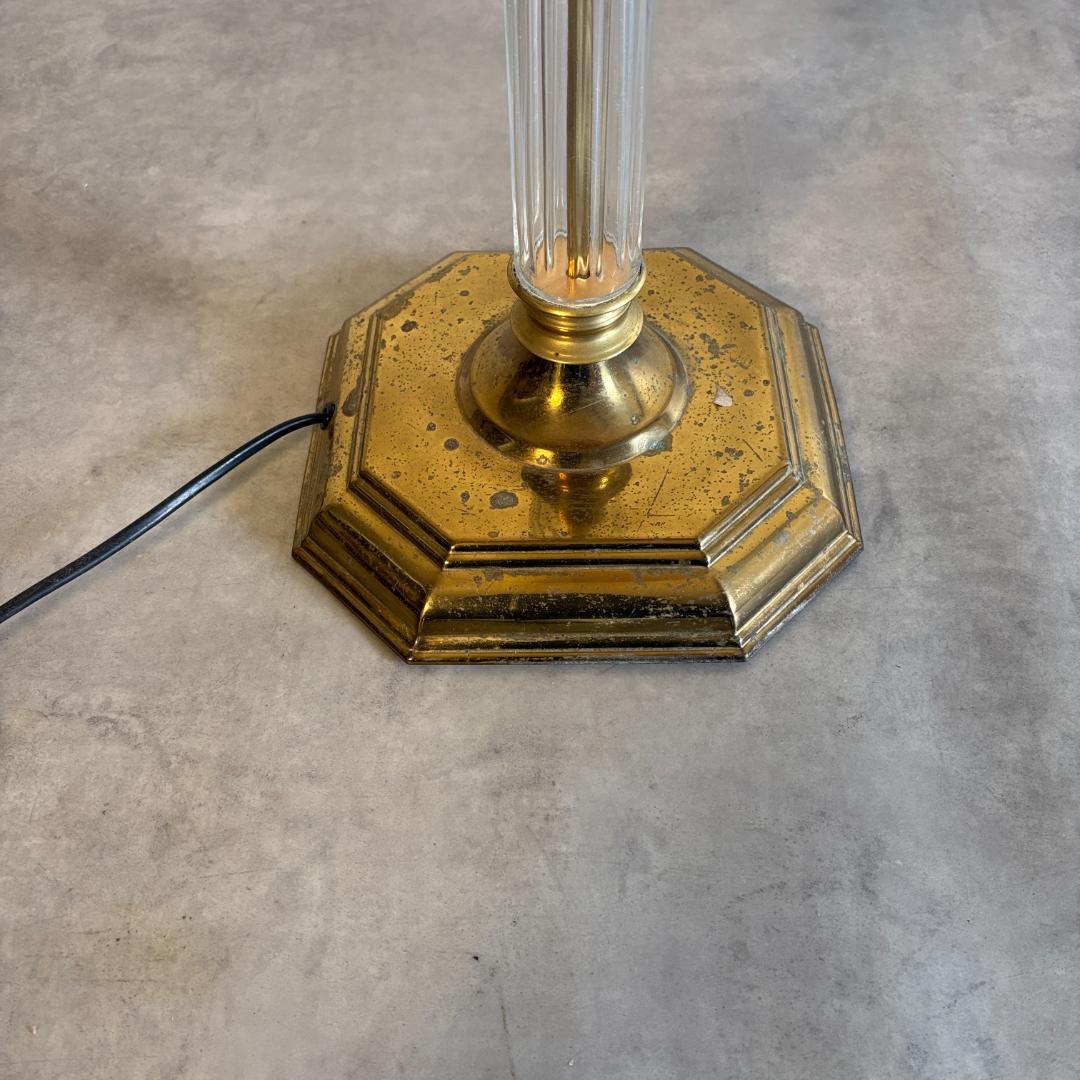 アンティーク　クリアガラス×真鍮 フロアランプ