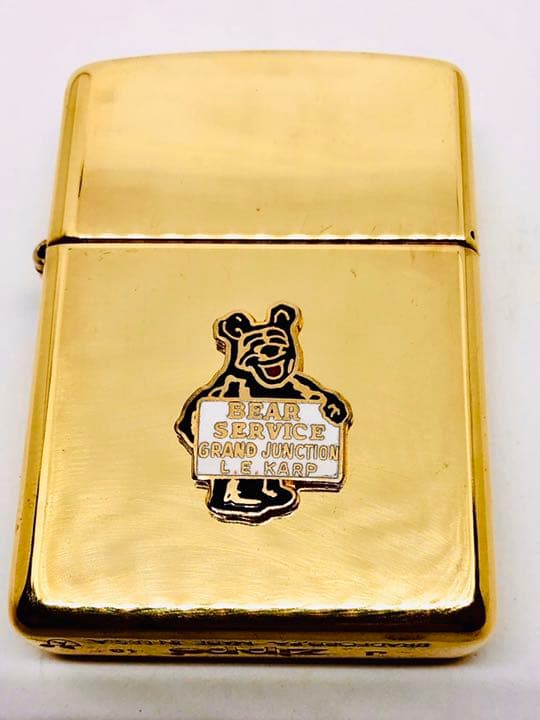 テディベアー☆米国ベアーサービス肉厚アーマー(A)未使用金色ゴールド真鍮ブラス