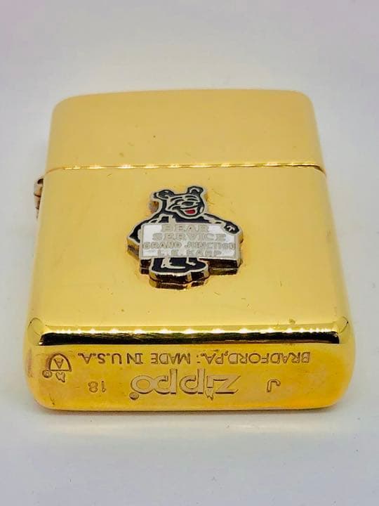 テディベアー☆米国ベアーサービス肉厚アーマー(A)未使用金色ゴールド真鍮ブラス