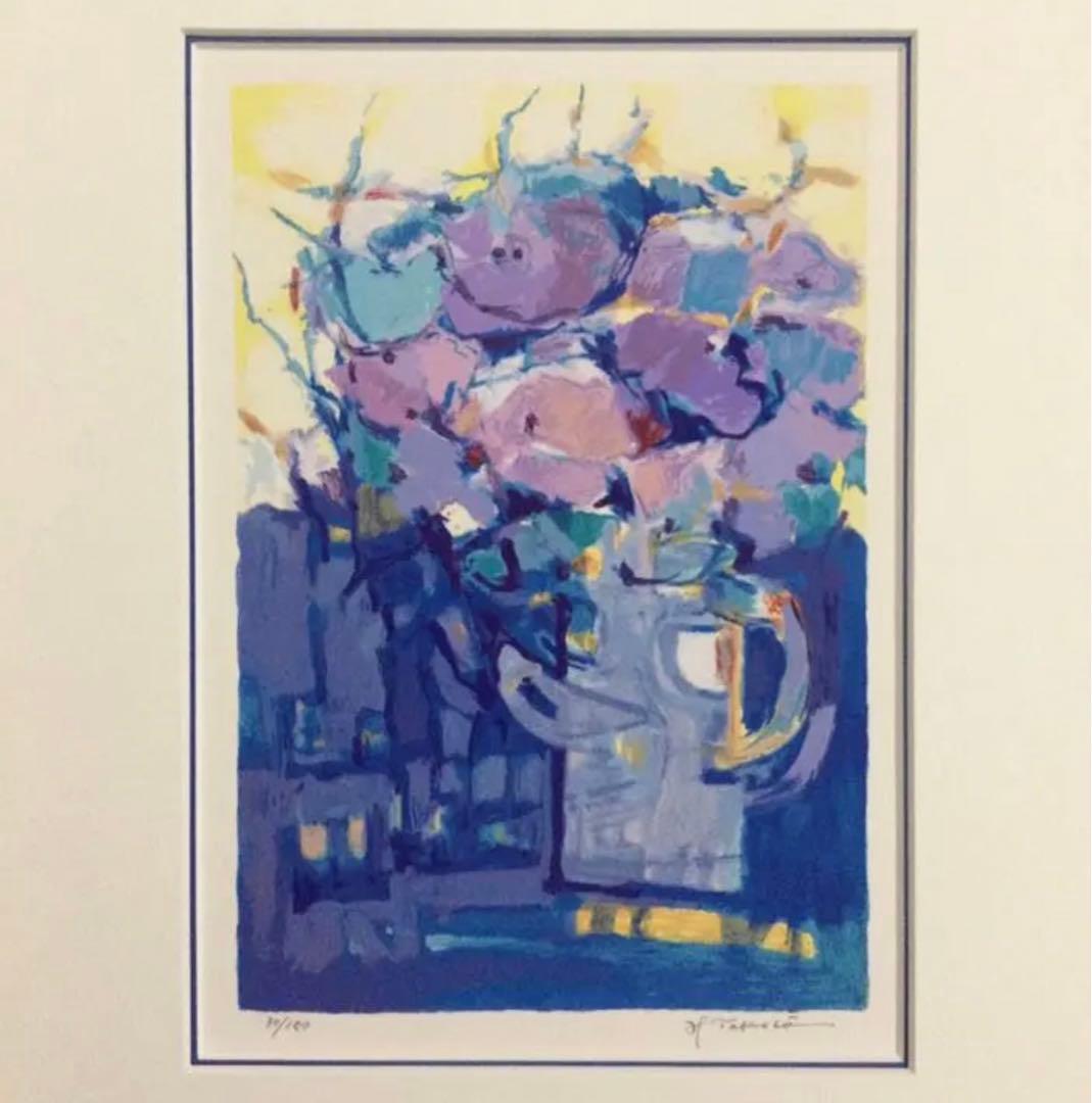 額縁.絵画.版画.高田日出子.五月の風.花.美術品.インテリア.雑貨.新品未使用