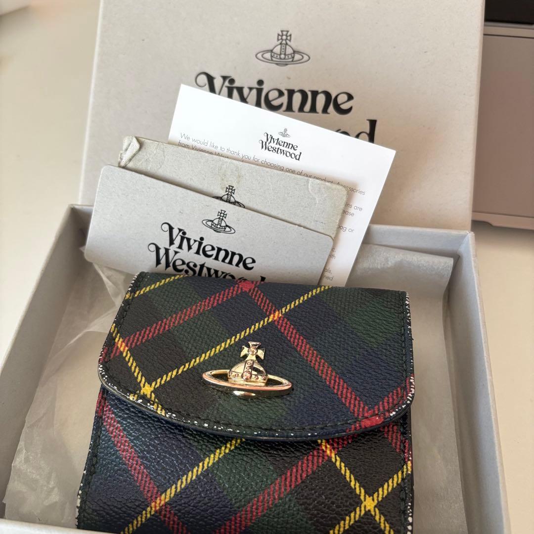 Vivienne Westwood タータンチェック 二つ折り財布 derby