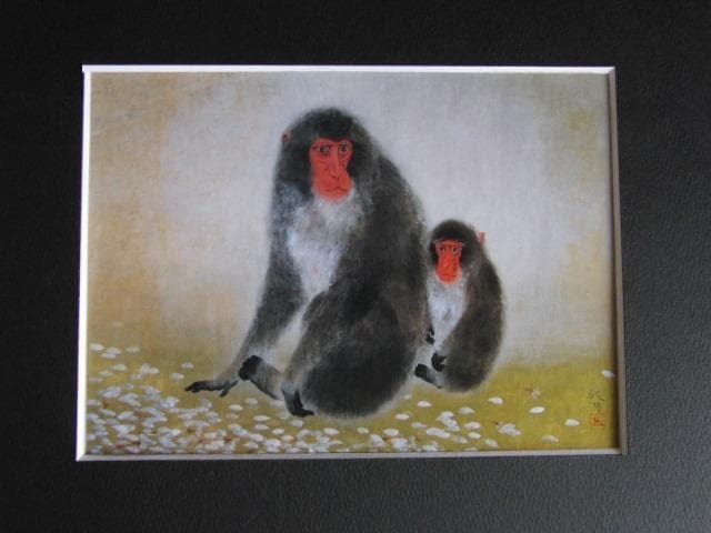 松尾敏男、【惜春】、希少な額装用画集より、新品額装付、状態良好