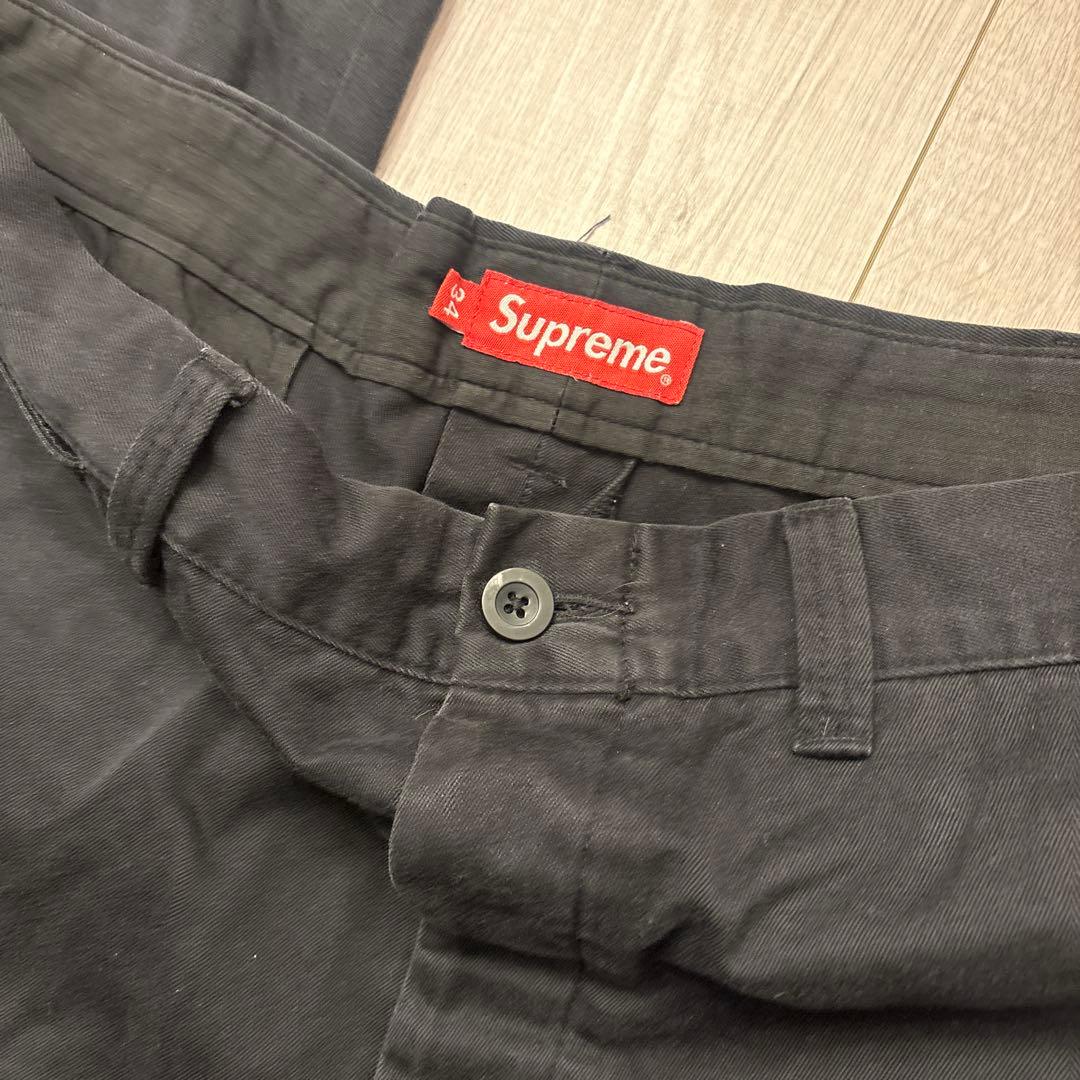 Supreme pin up chino 34 ブラック