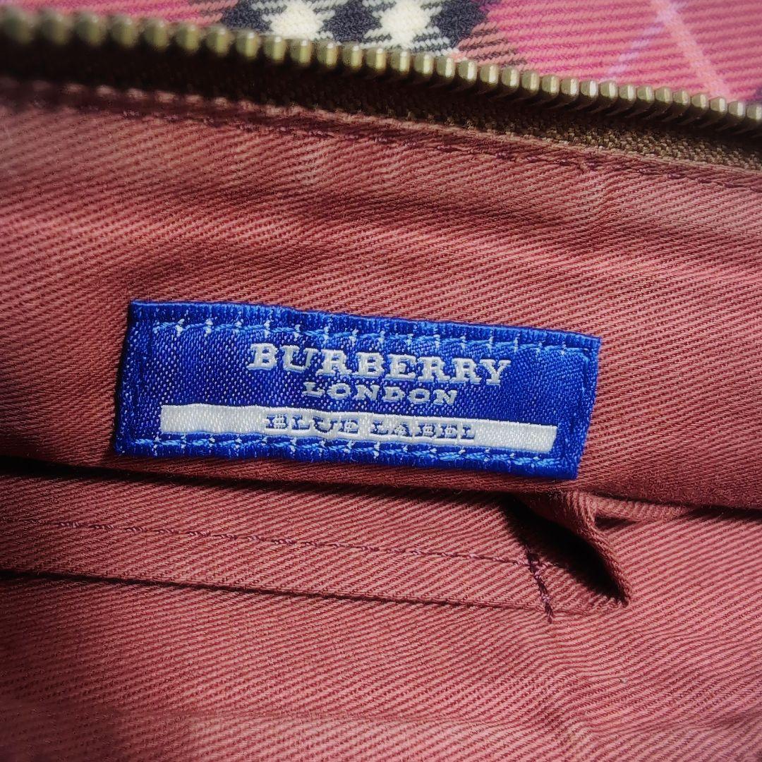 バーバリーブルーレーベル　レッド　2WAY　ショルダーバッグ　ノバチェック