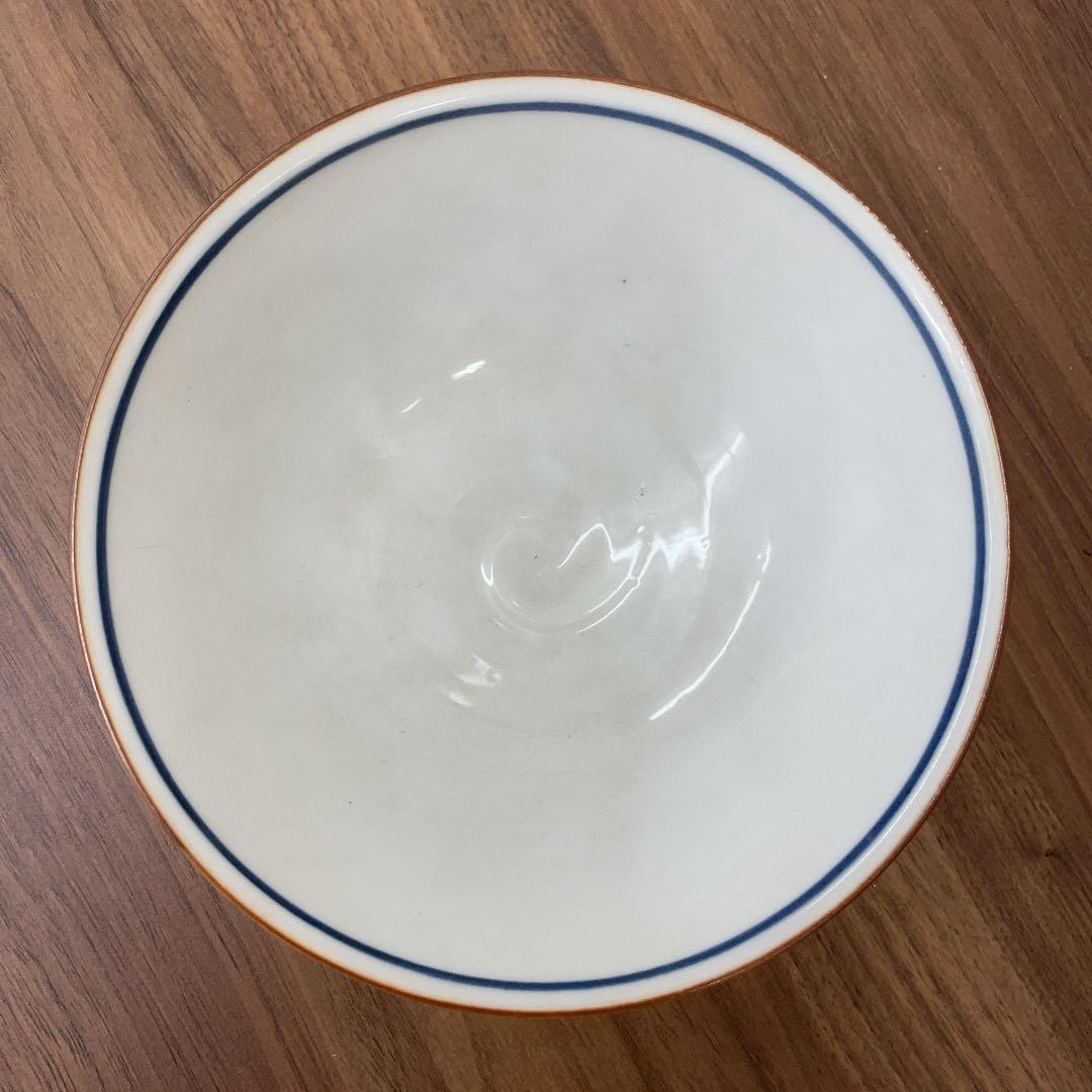 【骨董品】河本礫亭 白磁唐草紋 茶碗