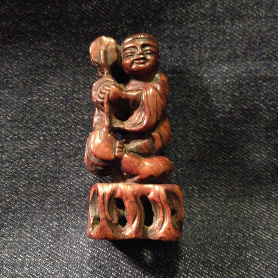 古い　根付　さげもの　骨董　木製　着物